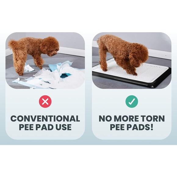 Dog Potty Tray/Puppy Pee Pad Holder 25”X20” Indoor Wee Training for Sm & Med - Picture 4 of 5
